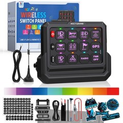 MICTUNING P1s RGB Switch Panel Wireless Range 328FT Toggle Circuit Relay System