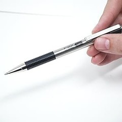 F-301 Ballpoint Blue Ink Fine Point 0.7mm Pen, Easy-Glide Ink, Stainless Steel