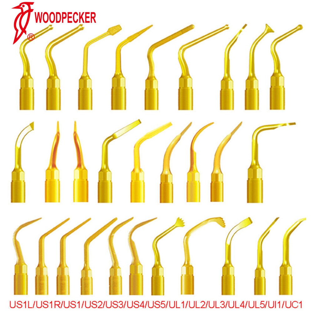 Dental Piezo Scaler Ultrasonic Bone Surgery U Tips Fit NSK Woodpecker US-II LED