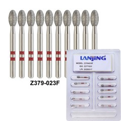 Dental Diamond Burs Zirconia Adjustment FG Football Egg 379 368 Fine High Speed