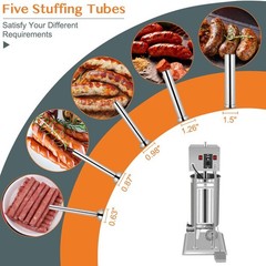 ROVSUN 15L Electric Sausage Stuffer Maker Commercial Butcher Vertical Meat Press