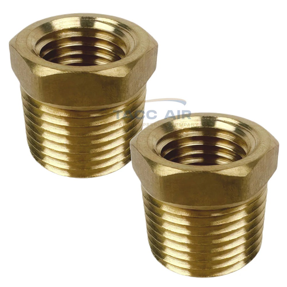 2PC 3/8″ Male x 1/4″ Female Hex Reducer Bushing Adapter Pipe Reducing Fitting