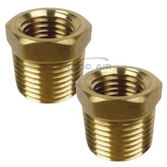 2PC 3/8″ Male x 1/4″ Female Hex Reducer Bushing Adapter Pipe Reducing Fitting
