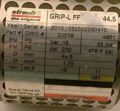 Straub Grip-L FF 1-1/2 in. Pipe 44.5mm/1.75in OD NBR Stainless Coupling SKU-(6)