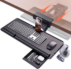 Klearlook Upgraded Ergonomic Keyboard Tray Under Desk, Adjustable Sliding