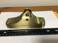 New Von Duprin 88 End Case, 050435, Brushed Brass, End Case Only