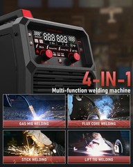 Flux Core MIG/Gas MIG/Lift TIG/Stick 4 in 1 Multi-process Welding Machine