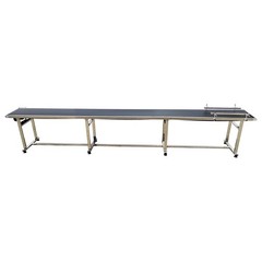 Electric 177×15.7in Industrial PVC Belt Conveyor 110V Two Guardrails Speed Adust