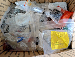 18 LB Bulk Mixed Fastener Lot Hardware New Old Stock Nuts Eye Machine Bolts