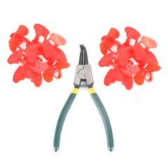 24Pcs Peepers+Pliers Chicken Glasses Poultry Blinders Spectacles Anti-Pecking US