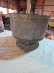 Vtg 14″ Galvanized Steel Milk Strainer Filter Sieve 3pc Lot Antique Steampunk F6