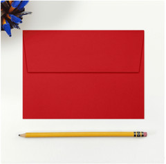 50 LUXPaper A7 Invitation Envelopes 5.25 x 7.25 80lb Ruby Red Peel & Stick
