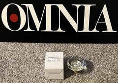 Omnia 566/07.US4 Traditional Glass Passage Door Knob Satin Brass Finish 1 NOS