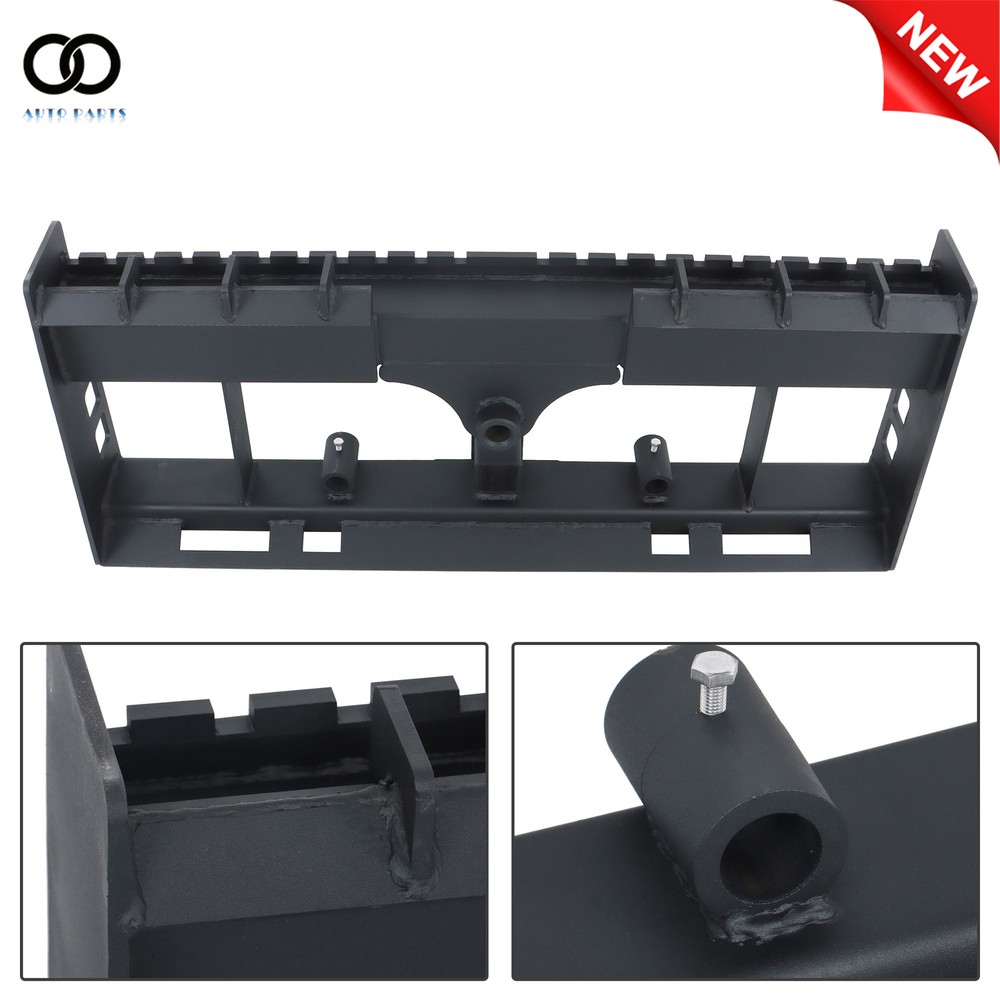 Pallet Fork Frame W Receiver Hitch & Spear Sleeves Skid Steer 4000lb Heavy-Duty
