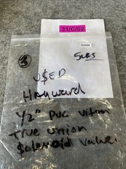 Hayward SV10050STE 1/2″ PVC Viton True Union Solenoid Valve Used