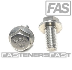 (10) M10 x 1.50 x 20 Stainless Steel DIN6921 A2 Hex Flange Bolts M10x20mm Flange