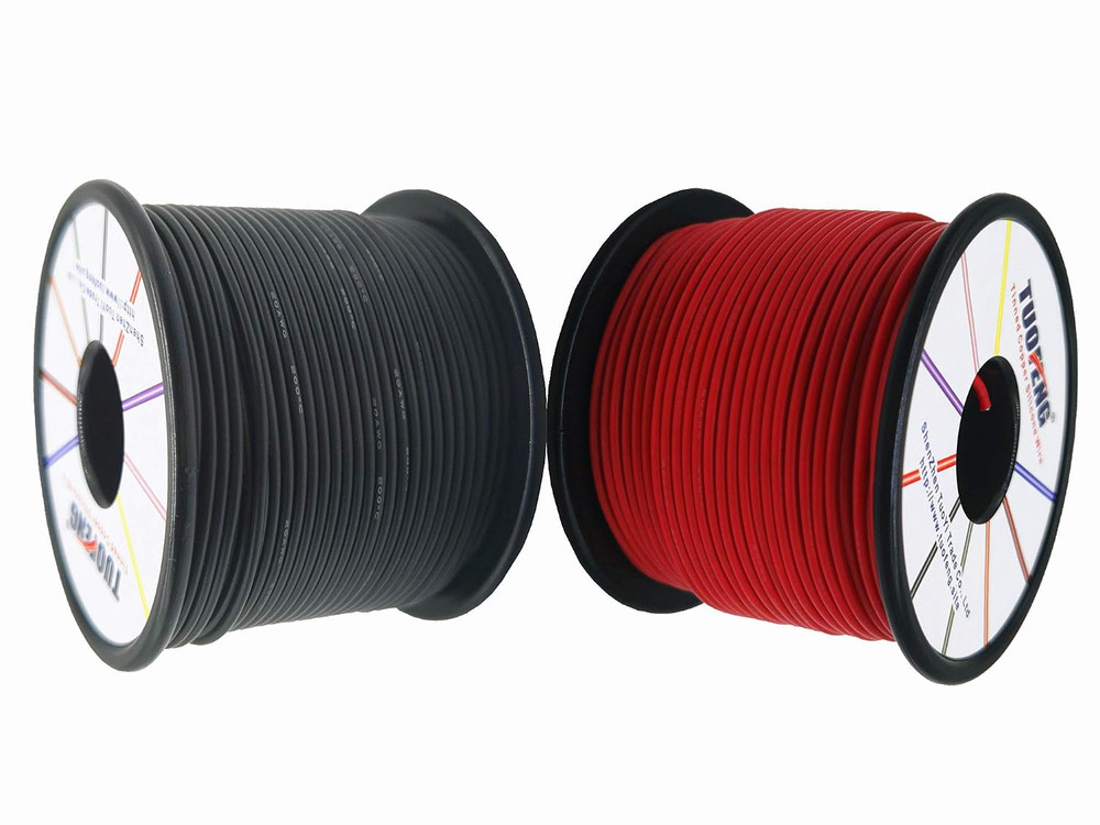 20 AWG Electrical Wire 400 Feet Stranded Wire [200 ft Black and 200 ft Red] F…