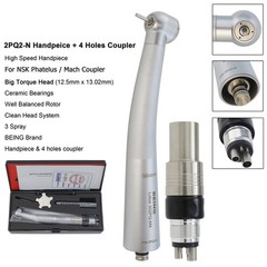 BEING Handpiece Dental High Speed Turbine NSK Style Coupler 4 Hole Phatelus Mach