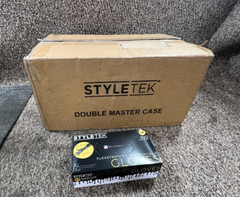 20 Boxes of 100 – Style Tek Flex Stretch Black Nitrile Gloves Powder Free,Medium