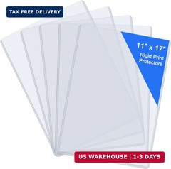 11″ X 17″ Hard Plastic Sheet Protectors, Menu Rigid Print Protectors, Clear Cert