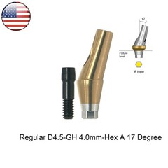 Regular 17°Angulated Angled Anatomic Abutment Osstem Hiossen Implants Ø4.5/5.0mm