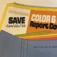 Rare Vtg DUO-TANG Color 6pk Report Covers NOS Original Price Tag Of 81 Cents