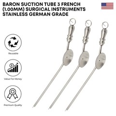 Baron Suction Tube 3 French (1.00mm) Stainless Steel Surgical Instruments