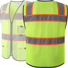 Safety Vest for Men Women Hi Vis Relfective Vest with Pockets High
