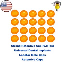 US 20Pcs Dental Overdenture Locator Retention Cap Inserts For Implant Abutment