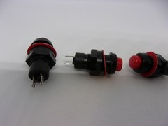5x Pack Lot 1A 250V AC 10mm 2 Pins Red Push Power Switch Button Momentary Reset