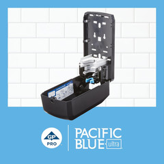 (53057) Pacific Blue Ultra Manual Push Soap Dispenser, Wall Mounted, Easy to Ins
