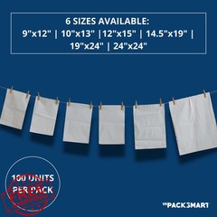 US PACK SMART 24″x24″ Poly Mailers Arctic White 100 Pack