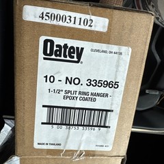OATEY (Box of 10 ) 1-1/2 Split Ring Epoxy Coated Hanger