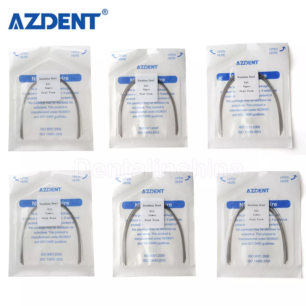 AZDENT Dental Orthodontic Round Arch Wire Oval Form Oval Round Stainless Steel