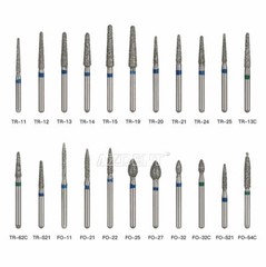 5PCS AZDENT Dental Diamond Burs For High Speed Handpiece Friction Grip 1.6mm