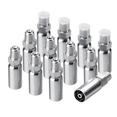 12pcs 1/4″ NPTF Hydraulic Hose End Fittings： 1/4″ I.D. Hose x 1/4″ NPTF Male