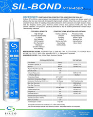 Silco Sil-Bond RTV 4500 High Strength Silicone Caulk 2 Tubes Clear 10.3oz