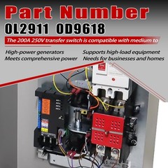200A Automatic Transfer Switch for 200 Amp Generators, 250V Assembly