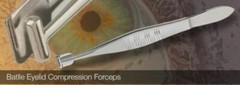 SS Meibomian Gland Eye Forceps B Batlle Expressor Remove Deep Meibum Dry Lids