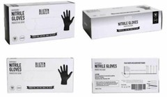 1000/cs Bluz 3 Mil Black Nitrile Gloves Powder Free (Non Latex Vinyl) Industrial