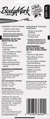 Bic BodyMark Temporary Tattoo Markers, Black, 1-Count 0.07 Fl Oz