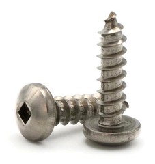 #8 Sheet Metal Screws – 316 Stainless Steel Square Drive Pan Head – Select Size