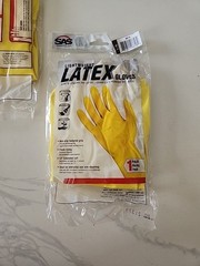 New Lot Of 3 SAS safety Corp Lightweight Latex Gloves Long L/XL 6618