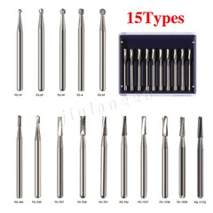 10pcs/pk Dental Carbide Burs for High Speed Handpiece Pear Bur 19mm FG Shank