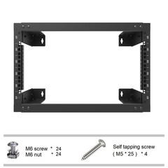 6U Wall Mount Open Frame Rack-19 Inch Server Equipment Rack- Adjustable Depth…
