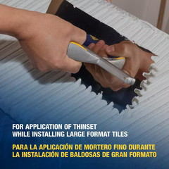 11 In. X 4-1⁄2 In. Stainless Steel Blade Large Format Tile, Euro Notched Floorin