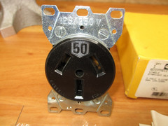 Hubbell HBL7962 *NEW* Receptacle Single Straight Blade 50A NEMA 10-50R 125/250V