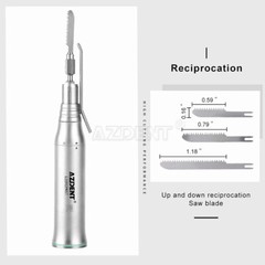 AZDENT Dental Straight Low Speed Saw Surgical Handpiece 4:1/3.2:1 ISO E-Type