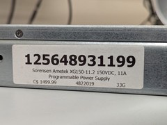 Sorensen Ametek XG 150-11.2 Programmable DC Power Supply 0-150V 11.2A 1700W 1U