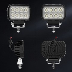 4x LED Tractor Work Lights 12v led Flood Light pods for Truck, Waterproof 4inch